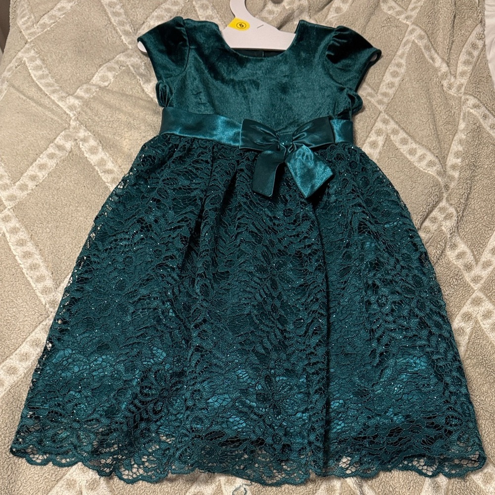 Jona Michelle Velvet and Lace Kids Dress